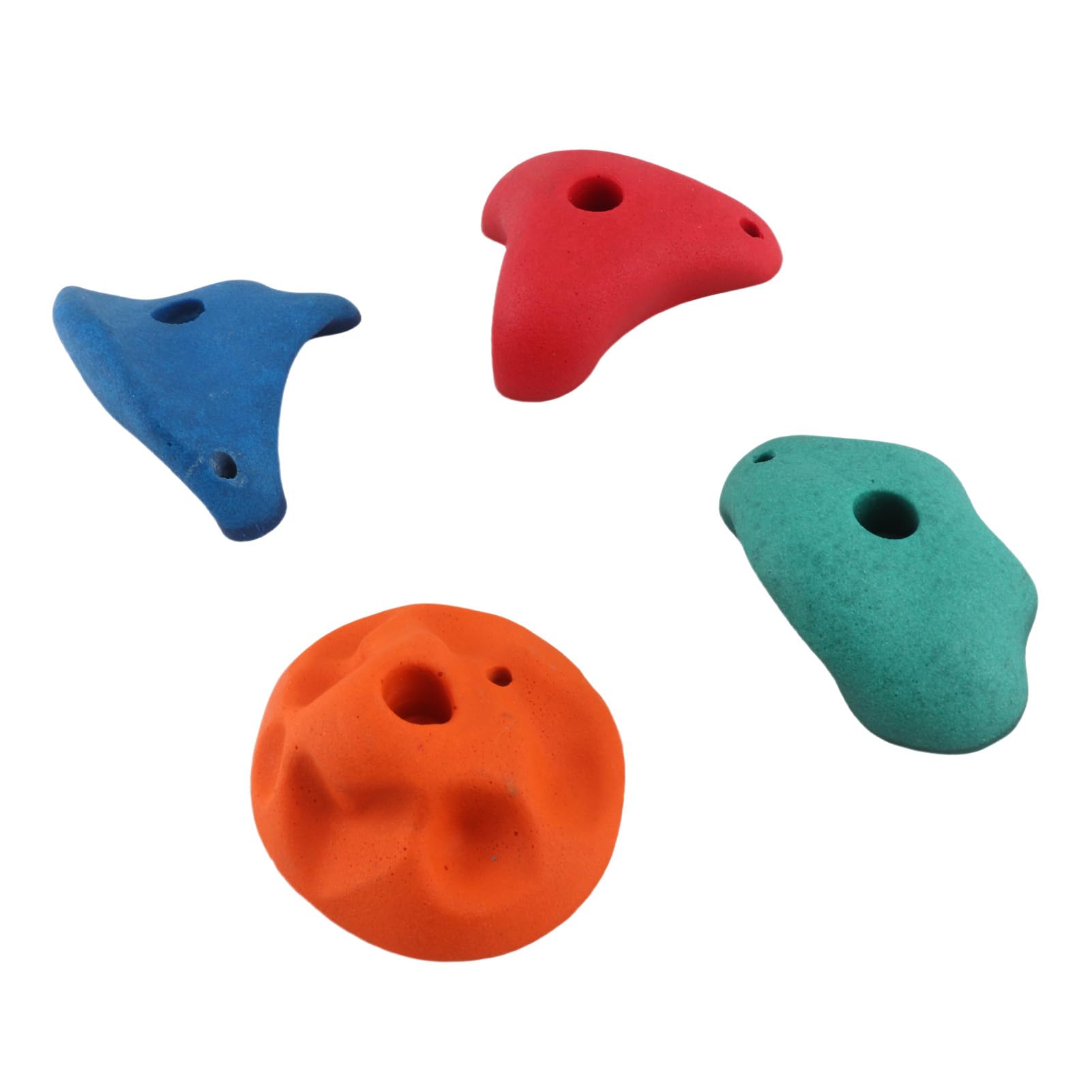 POENVFPO Presas de Escalada, Empuñaduras de Pared de Roca para Escalar de Fibra de Resina Multicolor con Esquinas Redondas y 5 Formas únicas, para Escalada de Niños en Interiores y
