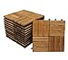Produktbild SAM Terrassenfliese 02 Akazien-Holz, 11er Spar-Set für 1m², 30x30cm, Bodenbelag mit Drainage, Klick-Fliesen