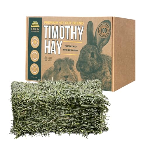 Eaton Pet and Pasture Naturally Grown, Premium, 1st Cut Blend, Western Timothy Hay Orchard Blend, Small Animal Food, Sustainable, Eco-Friendly, Farmer-Owned, 6LB-Box.