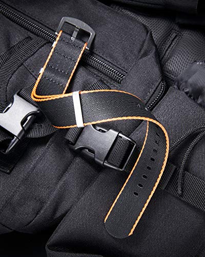 Image of BINLUN Nylon Watch Band Thick G10 Premium Ballistic Nylon Multicolor Replacement Watch Straps with Silver /Black Stainless Steel Buckle for Men Women 18mm 20mm 22mm 24mm