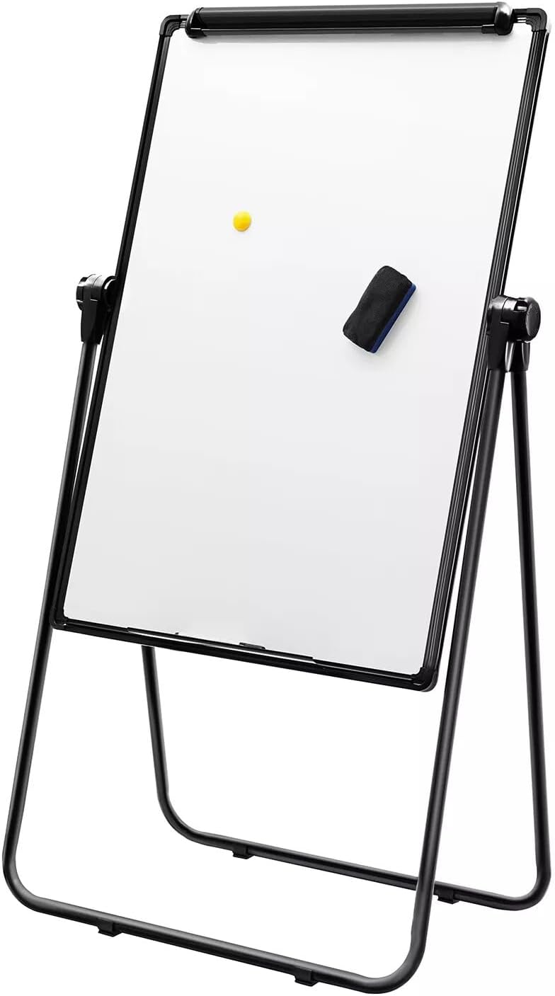Magnetic Art Easel Writing Board for Kids Reversible Whiteboard with Stand, Flip Magnetic Whiteboard Double-Sided for Teaching Presentation Meeting