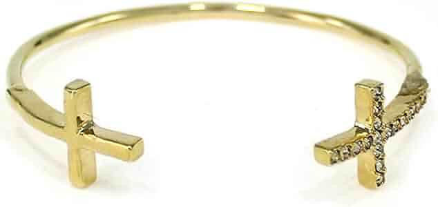 CHRISTIAN DADA　Crow Bangle Amazon.com: 4031447 Double Cross Open Bangle Bracelet