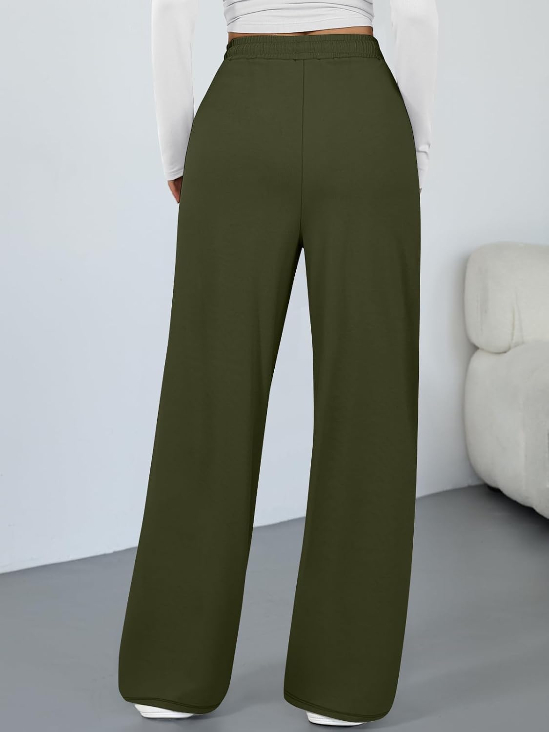 Trendy Queen Womens Lounge Pants Wide Leg Sweatpants Comfy Barrel Pajamas Pants Baggy Flowy 2025 Fashion Outfits with Pockets