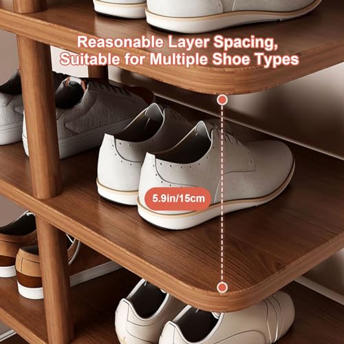 Étagère à chaussures verticale à 8 niveaux meuble blanc compact 47x24x80 cm - 8