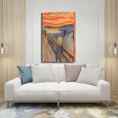 Impression sur toile The Scream Edvard Munch cadre suspendu 40x60 cm - 5