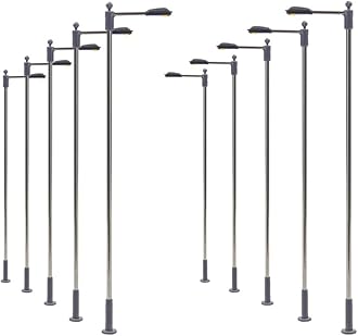 LQS10 10pcs Model Railway Train Lamp Post Street Lights HO OO Scale LEDs New