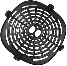 Oniissy Piastra di ricambio per friggitrice ad aria, 18 x 18 cm, con quattro protezioni angolari, per friggitrice ad aria, accessori per friggitrice ad aria, piastra per griglia, piastra di ricambio