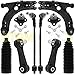 Kit bracci di sospensione anteriore compatibile per AUDI A3 8L VW GOLF IV 4 BORA composto da 12 ricambi auto