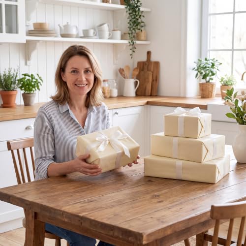 Image of woric 160 Ivory Tissue Paper for Gift Bags 20 x 14 Inch Cream Tissue Paper