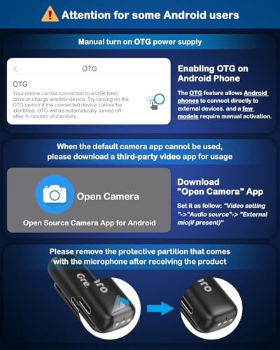 GRENARO J11 Wireless Mic with Charging Case, Lavalier Microphone Compatible for Type-C & iPhone, Noise Reduction Lapel Mic for Video Recording, YouTube, Facebook, Live Stream, No Micro USB Port - Image 6