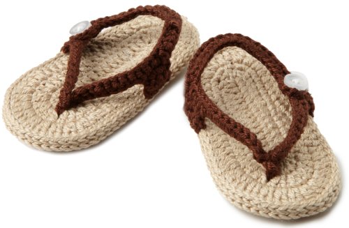 Jefferies Socks unisex baby Newborn My First Flip Flops Casual Sock, Chocolate/Khaki, 1-3 Months US