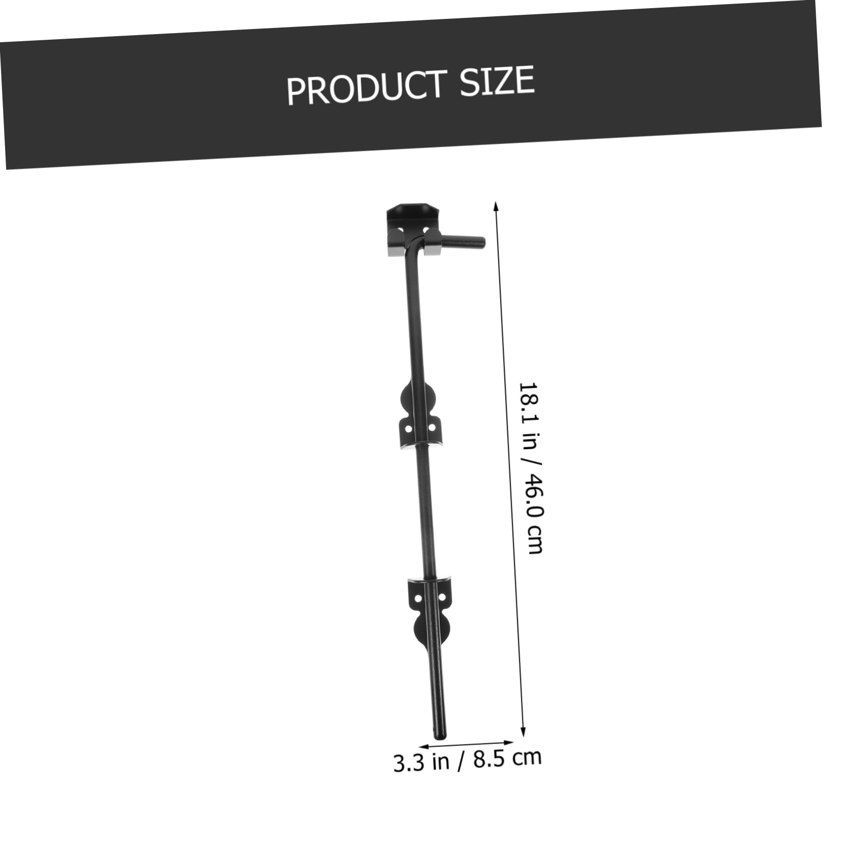 Loquet de Porte en Fer Noir Robuste pour Portails en Bois et Clôtures Renforcées, Installation Facile, Conçu pour Applications Verticales, Solide et Antirouille