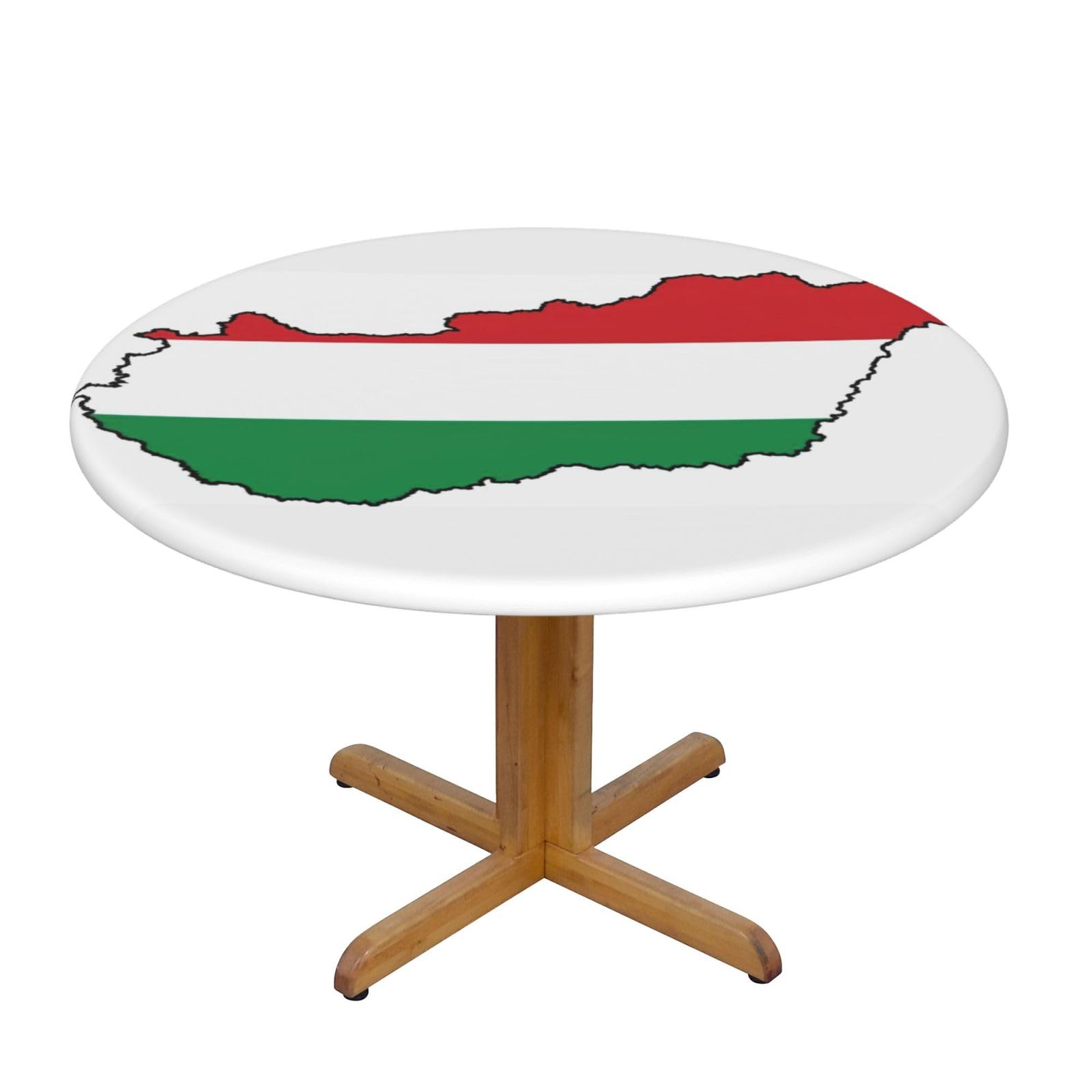 Hungary Flag Map Print Oxford Wipeable Tablecloth Oil-Resistant Outdoor Table Cover Reusable Birthday Table Protector