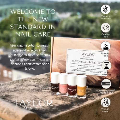 Taylor Made Polish Custom Nail Polish Kit | Make Your Own Polish | Safe, Non-Toxic | Diy Nail Polish | Experiential Gift | Clean Beauty | Gifts For Moms, Teens, Girls (Nudes & Neutrals) #TOP6