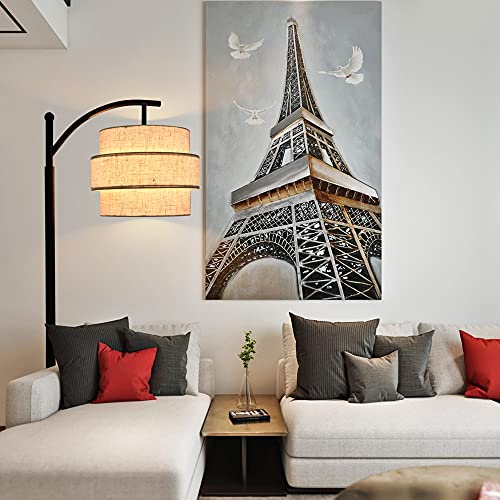 Edislive 3-Tier Drum Linen Lamp Shade For Pendant Lamp Floor Lamp Chandelier Replacement Shade Clip On Bulb Classic Round Lampshade Cover Only (Yellow) #TOP5