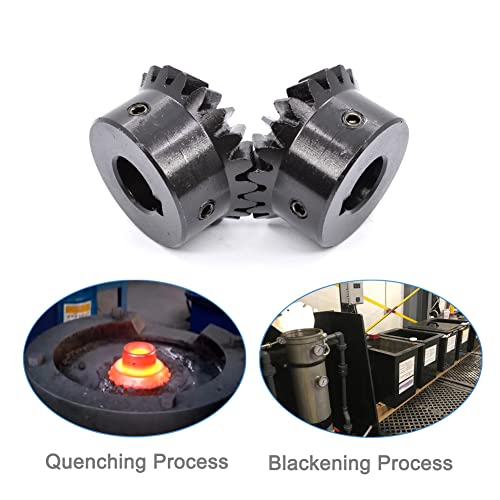 Image of 2 Pcs 2M 20 Teeth 8-18mm Shaft Hole Tapered Bevel Gear 1: 1#45 Steel 2 Module 90 Degree Steering Gear with M5 Fixing Hole(15mm)