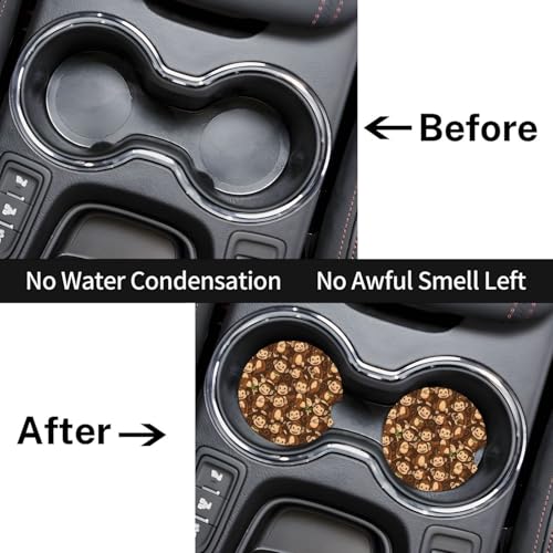 2 Pack Portavasos para Auto de Cerámica Absorbente miniatura 7