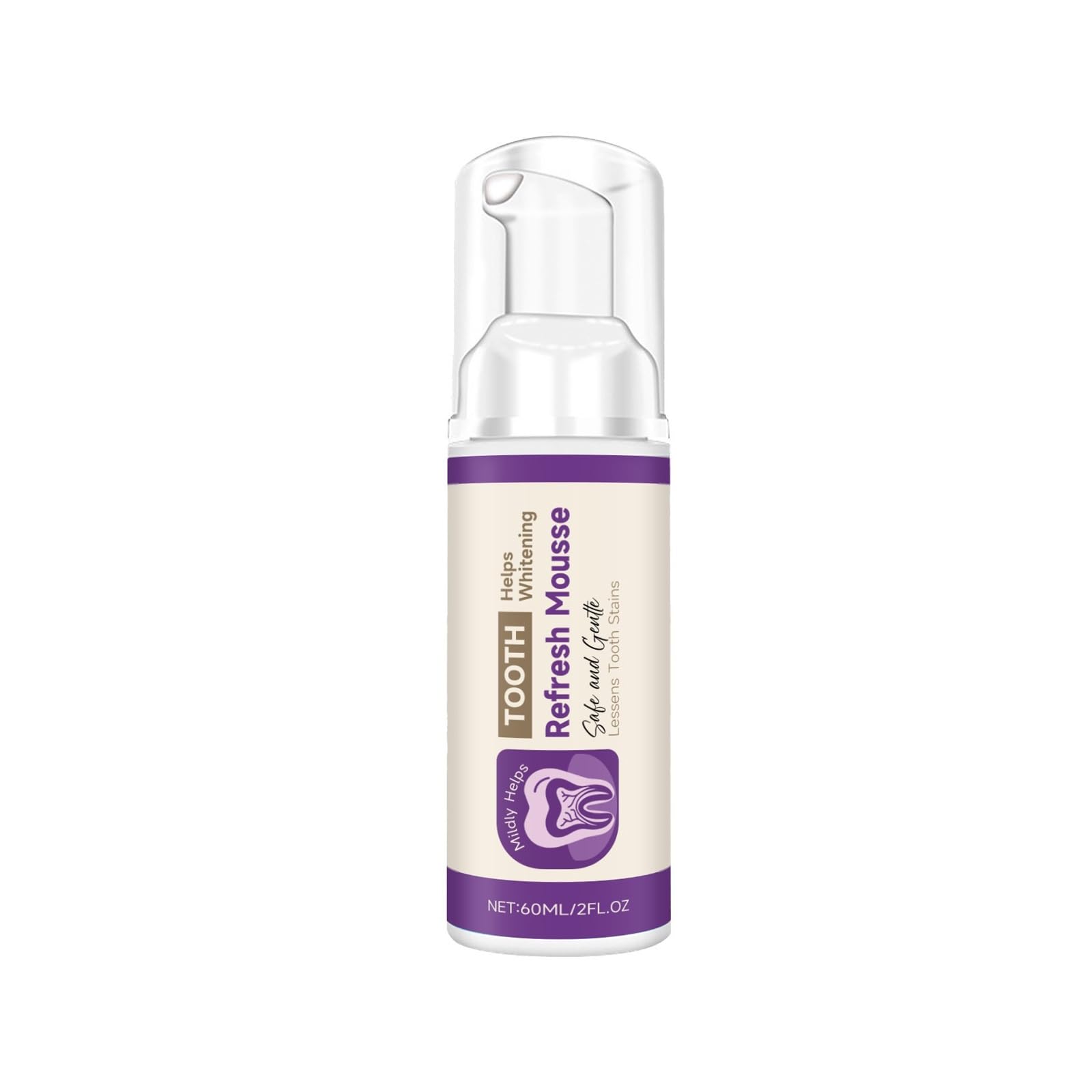 Limpiador bucal en espuma mousse refrescante for dientes de 60 ml | Suave for la lengua, portátil for la higiene bucal diaria(3pcs)