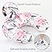 Pea Pod Nursing Pillow Cover for Baby Girl, Stretchy Removable Slipcover for Breastfeeding Pillows, Ultra Soft Comfortable Nursing Pillowcase, Baby Must Have (Pink Floral)