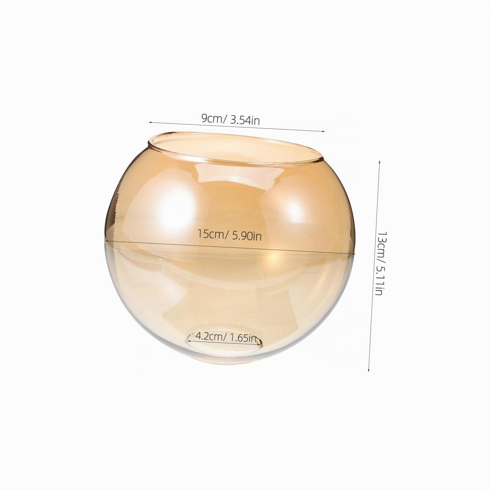 Luxshiny Paralume in Vetro Trasparente 6 Pollici Ricambio Per Lampada a Sospensione E27 Copertura Paralume Sfera Per Illuminazione Interni E Atmosfera Accogliente