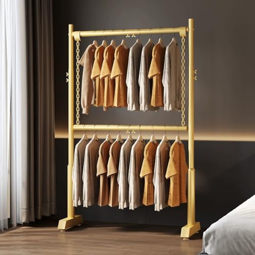 Doppie Aste per Massimizzare lo Spazio: Dotato di due aste parallele, raddoppia lo spazio a disposizione per appendere e organizzare i vestiti in modo separato. È possibile suddividere l'abbigliamento quotidiano, i cappotti, gli abiti o gli accessori su aste diverse, mantenendo il guardaroba ordinato ed evitando il disordine: la soluzione ideale per spazi ridotti o negozi di abbigliamento che necessitano di un sistema di stoccaggio efficiente.