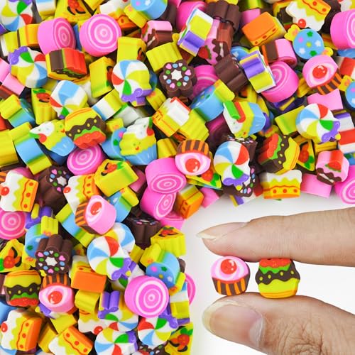 200pcs Food Mini Erasers for Kids Bulk Cute Pencil Erasers Small Fun Erasers for Classroom Rewards Party Favors Gift Filling Eraser