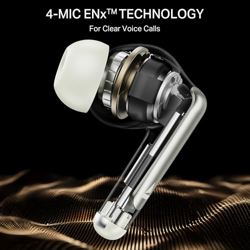 Image of Boat Airdopes 141 Elite ANC, ANC(~35dB), 4Mics ENx Tech, 42H Battery, Fast Charge,Stream Ad Free Music via App Support, IPX5, Bluetooth Earbuds, TWS Ear Buds Wireless Earphones with mic (White)