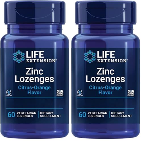 Zinc Lozenges Life Extension : 60 comprimés à sucer orange agrumes