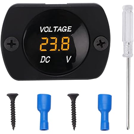 Horloge De Voiture, KACEPAR 12V / 24V Voltmètre De Voiture