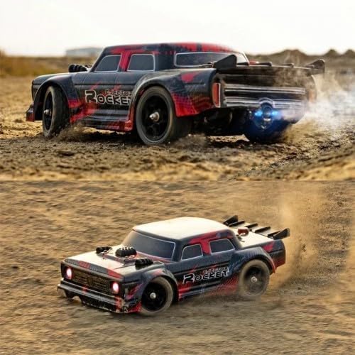 Pihura Drift RC Car 1/16 RC Drift Car with 4WD 1200mAh 7.4V 2.4GHz Full Scale LED Light Toy for Kids Adults 4