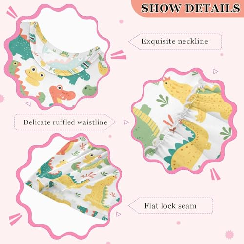 KLL Cute Cartoon Crocodile Alligator Girl Tank Dresses Fashion Jumper Skirt Summer Soft3