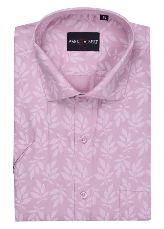 Image of MARK & ALBERT Mens Half Sleeves Printed Shirt