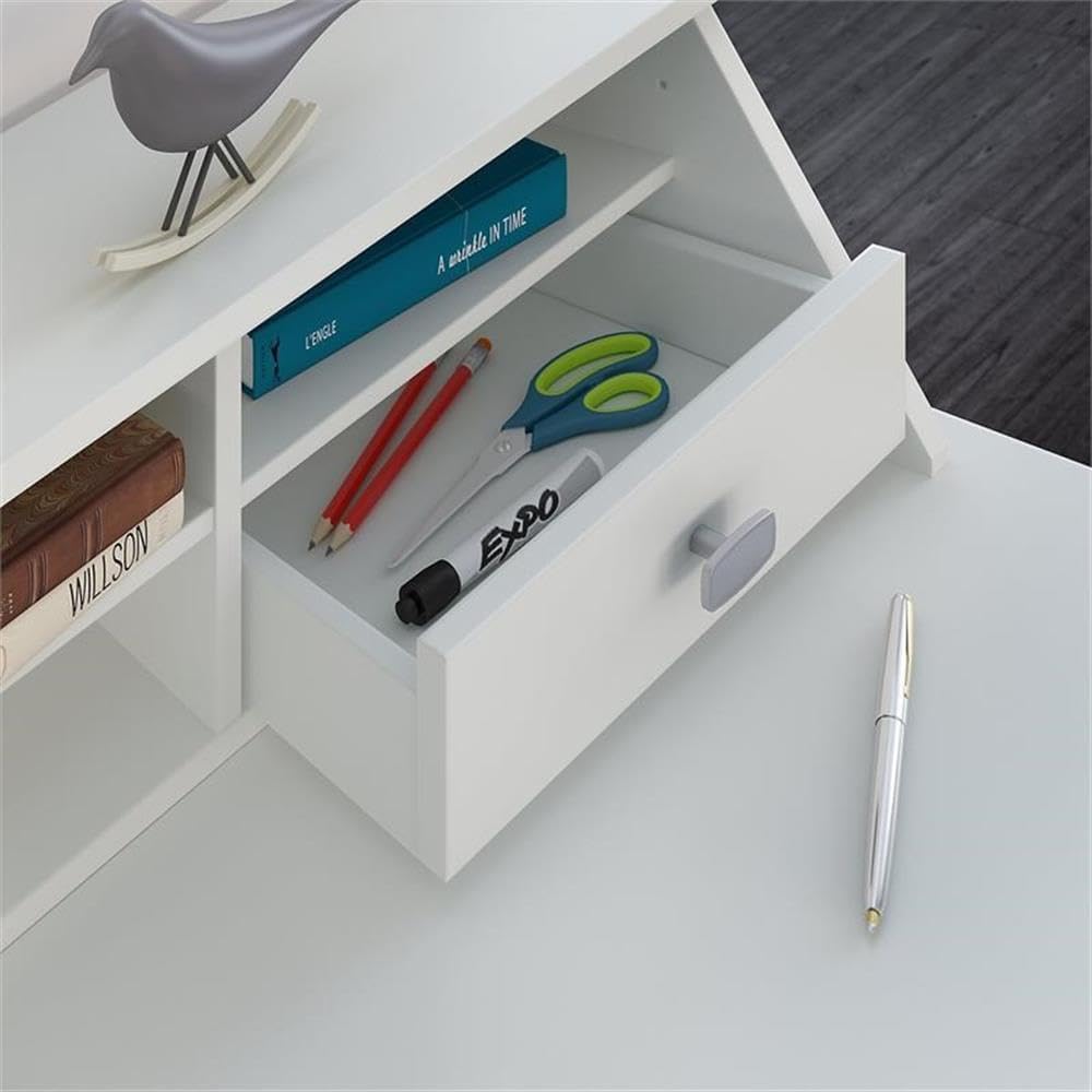 Bush Home Broadview Desktop Organizer in Pure White