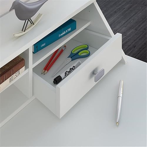 Miniatura 4 de Bush Furniture Broadview - Organizador de escritorio, blanco puro (BDH154WH-03) Blanco puro,Negro clásico,https://www.amazon.com/dp/undefined