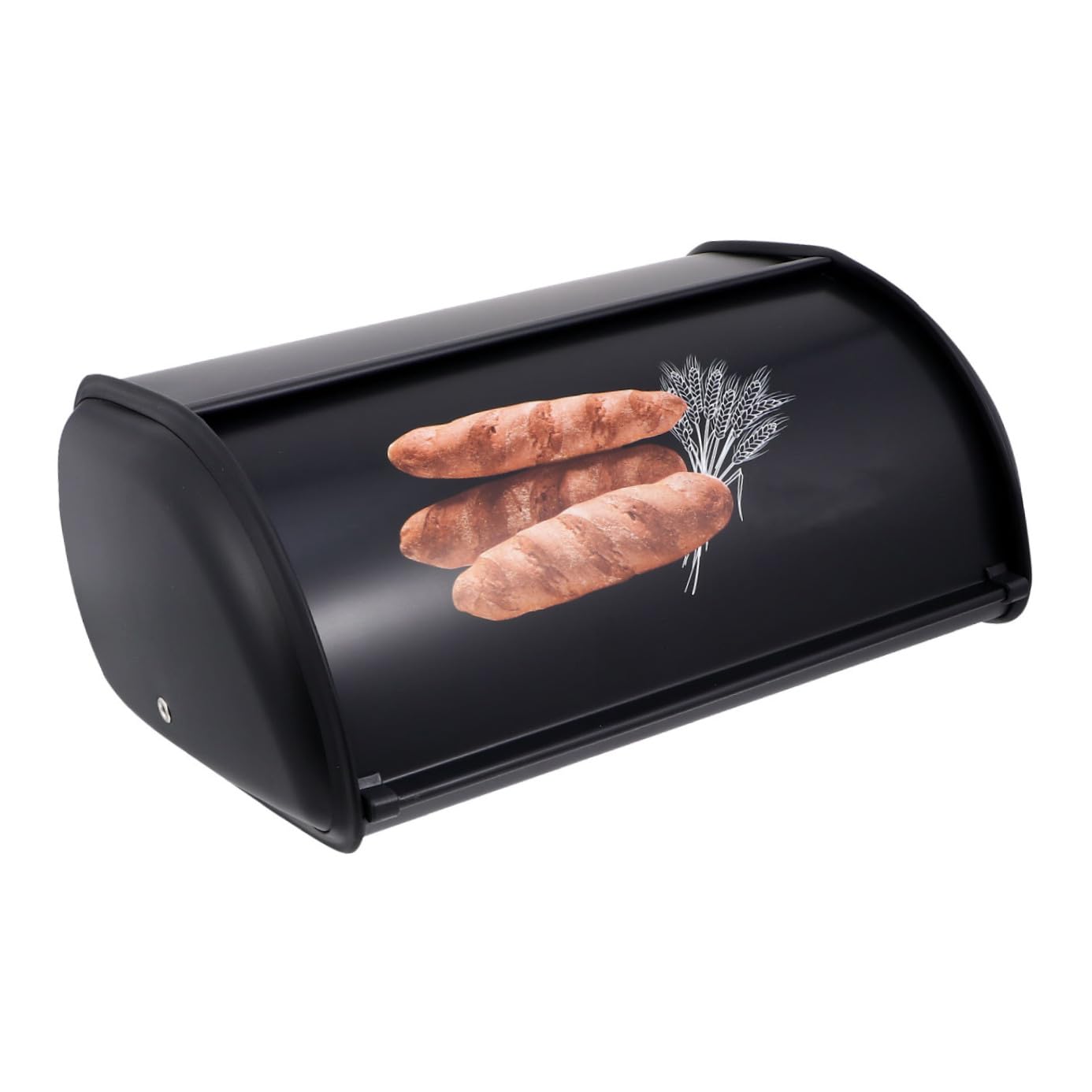 TEHAUX Metall Brotkasten mit Frontöffnung Platzsparende Aufbewahrungsbox aus Gebürstetem Metall Große Kapazität für Brot Gebäck und Küchenutensilien Vielseitig für Haushalt und Bäckerei