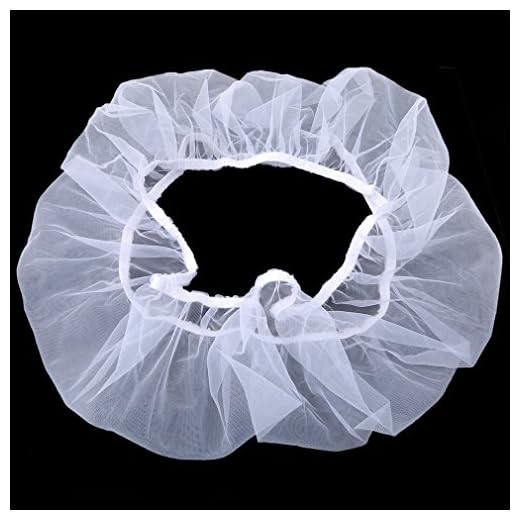 Yinew Cage à oiseaux Jupe en maille filet pour cage à oiseaux de graines de Catcher Filet de protection Coque, blanc, Taille L