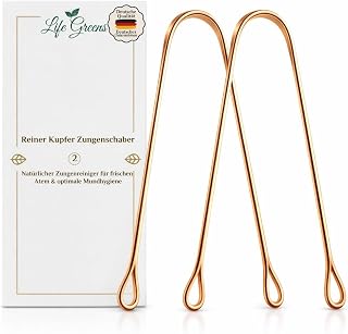 Kupfer-Zungenschaber, 2 Stück, für frischen Atem