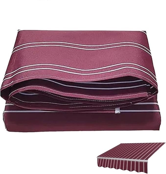 Tissu de remplacement pour auvent de terrasse rétractable en polyester imperméable anti-UV