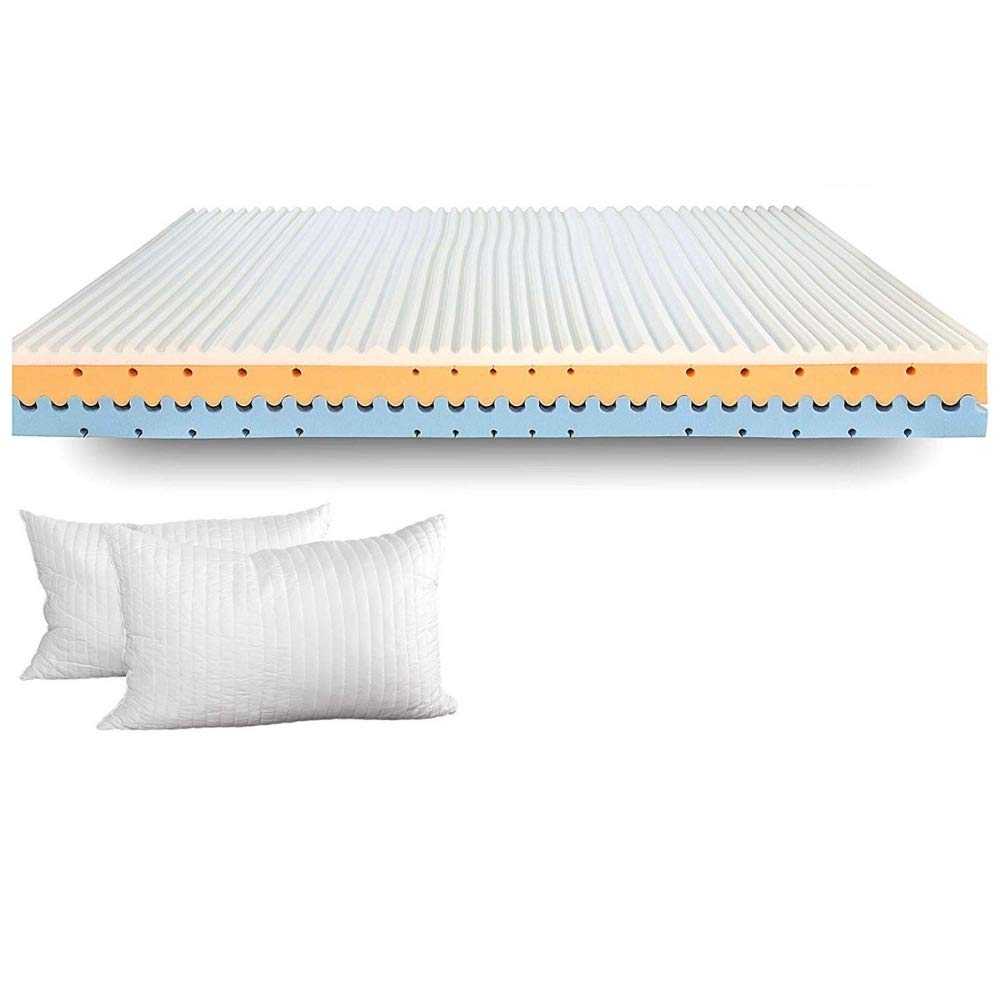 Evergreenweb Web Silver Confort Onda 3, Materasso Matrimoniale a 3 strati, 160 x 190 cm