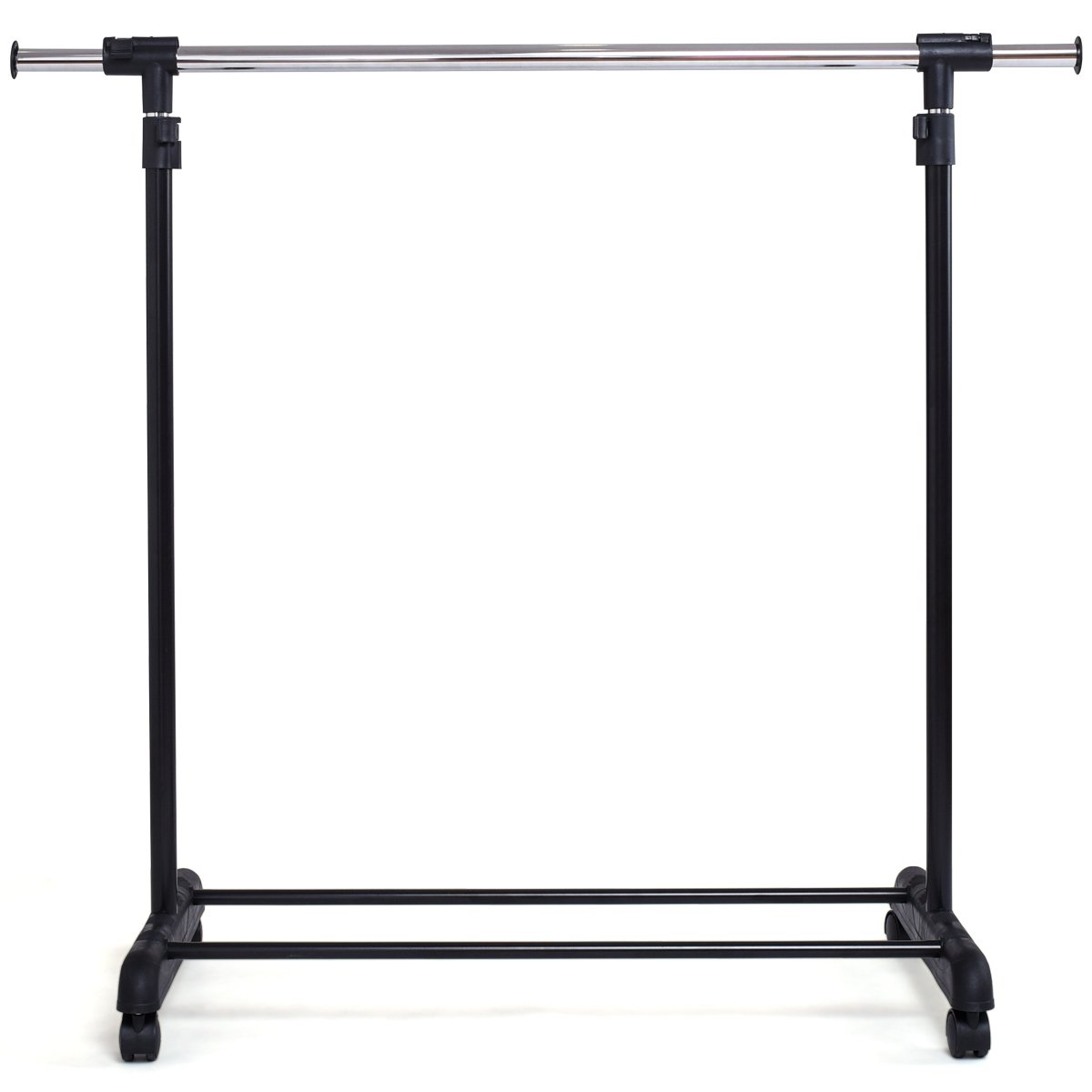 Metall-Kleiderständer mit 4 Rollen, Kleiderstange für Wohnzimmer, Schlafzimmer & Geschäft, Einzel-/Doppel-Kleidungsnizer (86139 x 42 x 92168 cm)