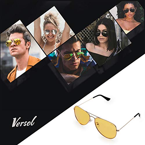 Image of Aviator Sunglasses for Men Women, Polarized Mirrored UV400 Lenses, Lightweight & Classic for Driving & Outdoors