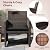 Tangkula 3 Piece Patio Wicker Dining Set, 2 Rattan Chairs with Rectangle Tempered Glass Dining Table, Outdoor Conversation Set with Cushions for Backyard, Porch, Poolside (Black)