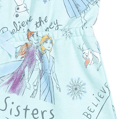 Disney Frozen Elsa Princess Anna Olaf Toddler Girls Sleeveless Romper Blue 4T - image 6