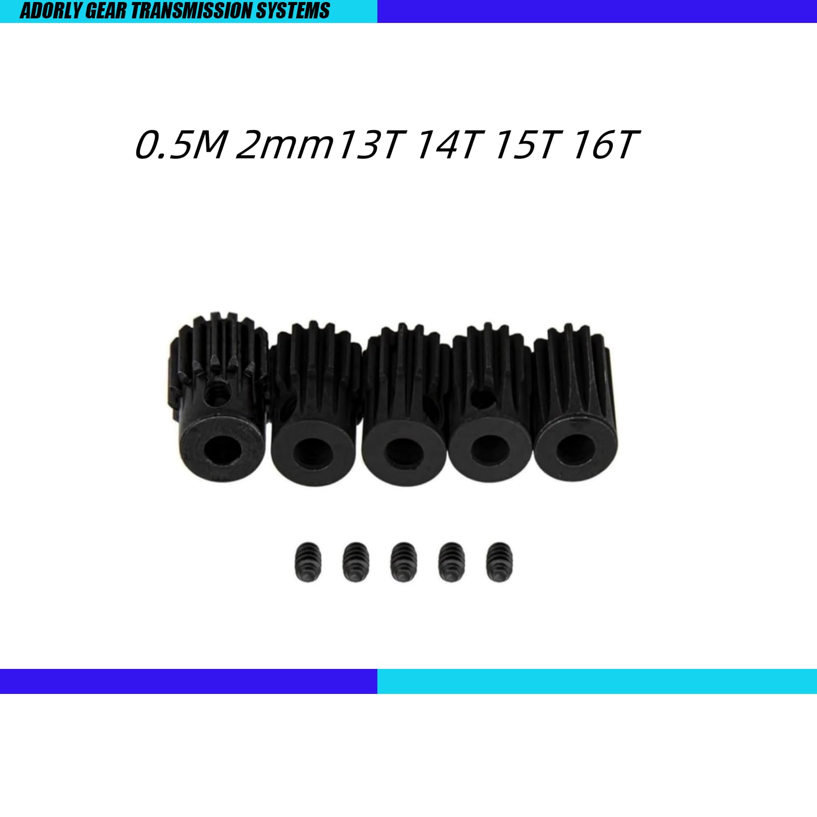 Juego de engranajes de piñón para 1/18 Redcat Ascent-18 Crawlers 0.5M 2mm 13T 14T 15T 16T Motor Piñón piezas de actualización