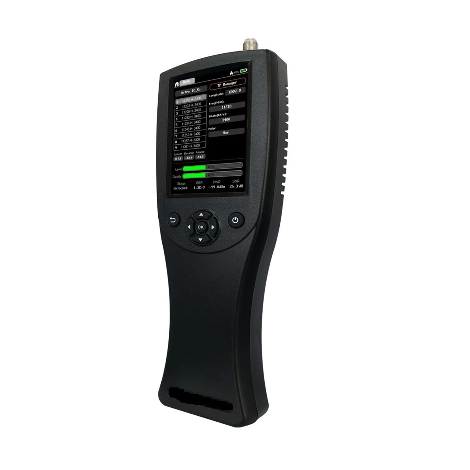 Cercatore satellitare, Analizzatore di spettro for TV satellitare DVB-S2 ST-2210