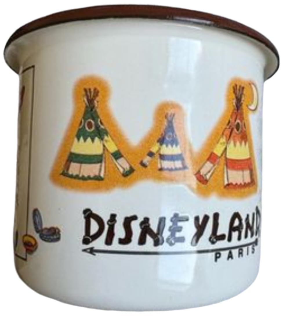 Disneyland Paris Mickey and Minnie Native American Indian Enamel Mug - Image 2