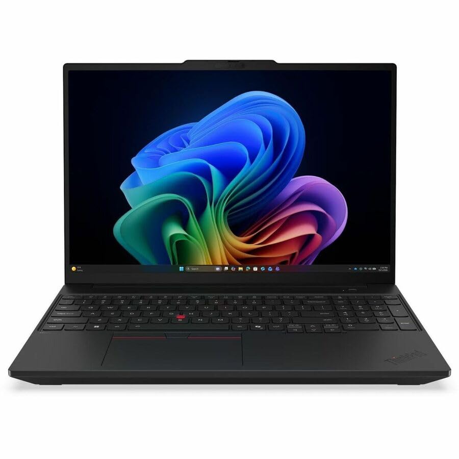 Image of Lenovo ThinkPad T16 Gen 5 21WT0064US 16 inch Copilot+ PC Notebook - WUXGA - 60 Hz - Intel Core Ultra 7 Series 3 355-32 GB - 512 GB SSD - English Keyboard - Black - Intel Chip - 1920 x 1200 - Windows 11