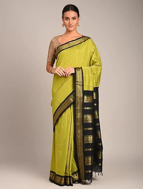 Image of Flosive Women's Kanjivaram Silk Saree With Handloom Weaving Work With Blouse Piece
