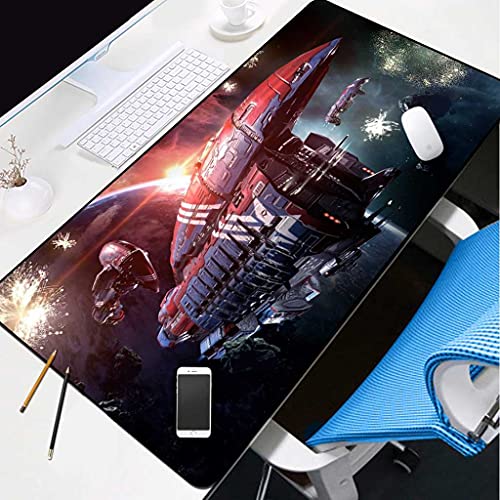 Tapis de souris gaming XXL 800x300mm surface antidérapante rouge