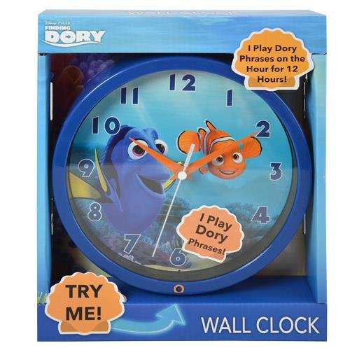 Finding Dory 8" Musical Wall Clock in Open Box with Try Me